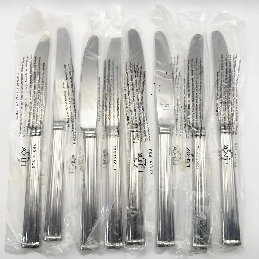 Lenox Stainless Vietnam Lanford New Dinner Knives Set Flatware Replacement 8 Set